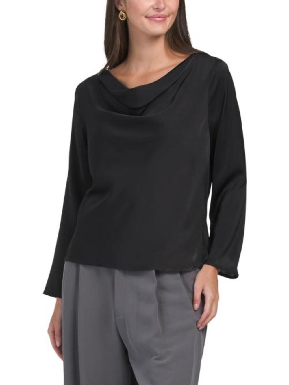 GEMMA+ JANE Cowl Neck Long Sleeve Top